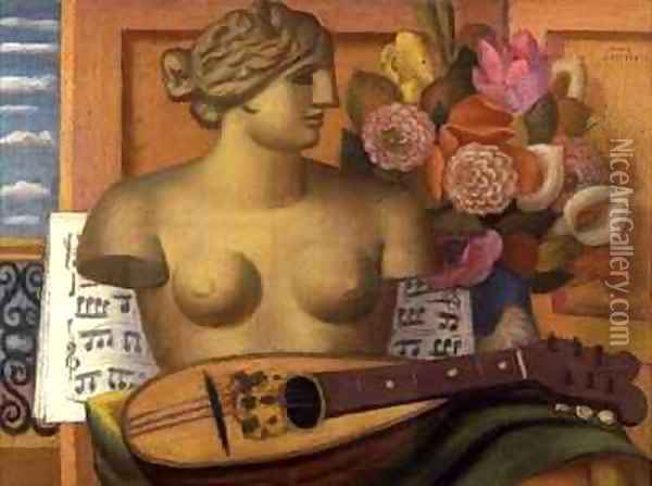 Homage to Roger Fry Oil Painting - Mark Gertler