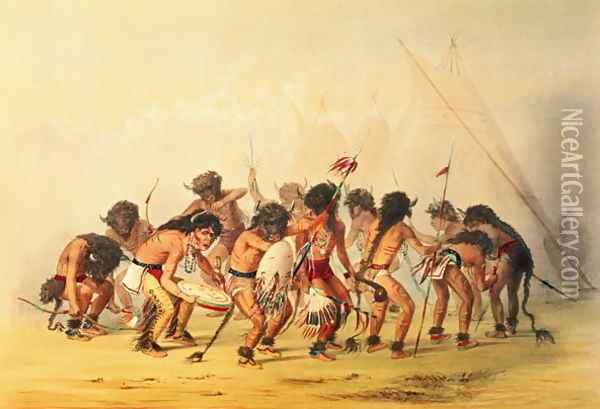 Buffalo Dance, c.1832 Oil Painting - George Catlin