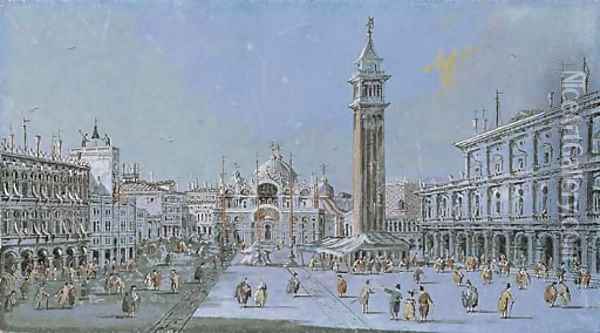 Piazza San Marco, Venice Oil Painting - Giacomo Guardi