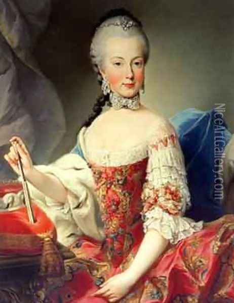 Archduchess Maria Amalia Habsburg-Lothringen Oil Painting - Martin II Mytens or Meytens