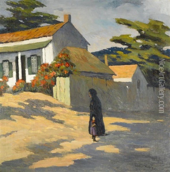 Old Monterey Oil Painting - Mary Deneale Morgan