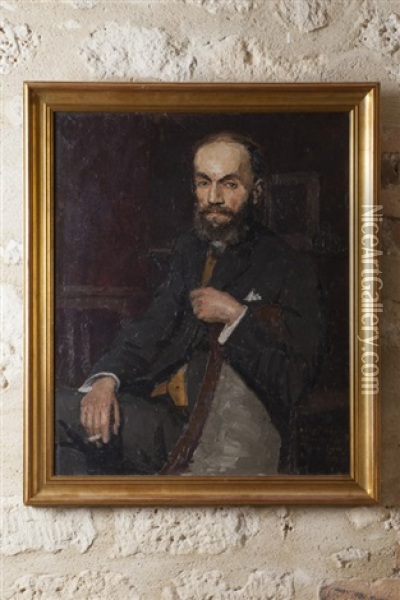 Portrait D'auguste Pierret Oil Painting - Georges Henri Carre