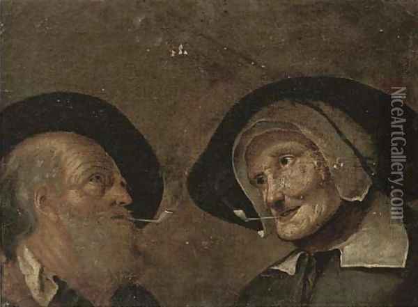 A head of a man and a woman Oil Painting - Giacomo Francesco Cipper