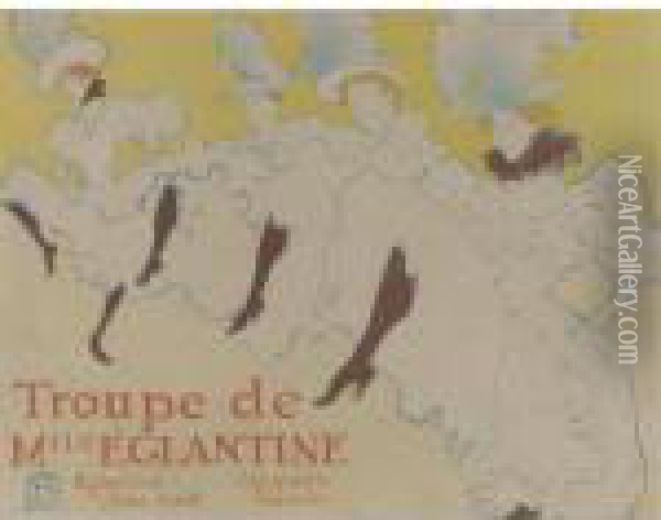 Troupe De Mlle Eglantine (d. 361; W. P21; Adr. 162) Oil Painting - Henri De Toulouse-Lautrec