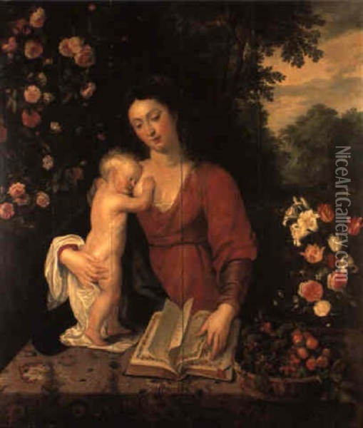 Vierge A L'enfant Dans Un Paysage Oil Painting - Jan Brueghel the Elder