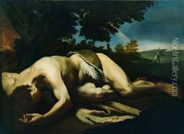 Cain Et Abel Oil Painting - Daniel Seiter