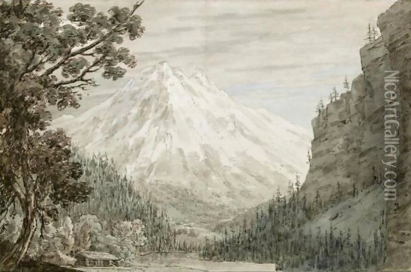 Between Lauterbrunn And Grindelwald Oil Painting - John Robert Cozens
