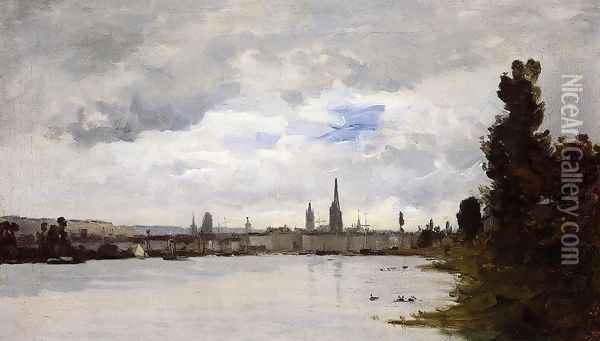 View of Rouen Oil Painting - Charles Lapostolet