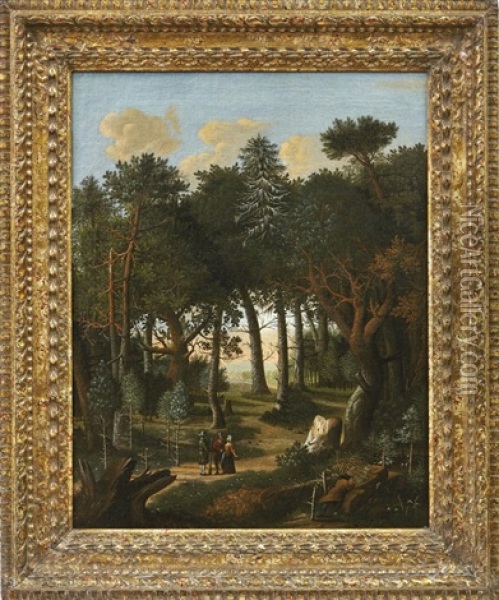 Waldlandschaft Oil Painting - Franz Roesel von Rosenhof