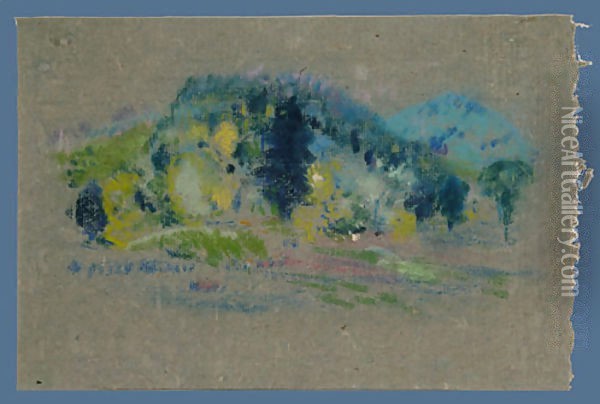 Spring Landscape Oil Painting - Arthur Bowen Davies