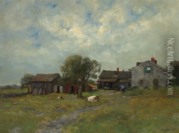 The Old Homestead, Lakeville, New York Oil Painting - Charles Paul Gruppe