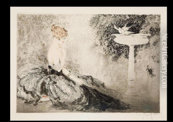 Wistfulness Oil Painting - Louis Icart