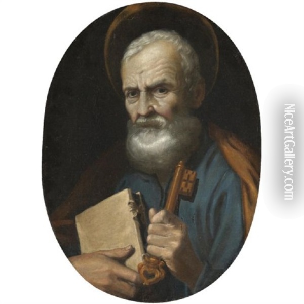 Saint Peter Oil Painting - Giacomo (Lo Spadarino) Galli