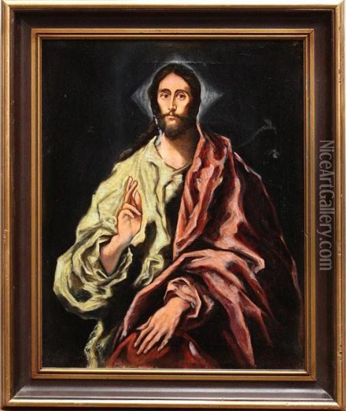 Christ Oil Painting - El Greco (Domenikos Theotokopoulos)