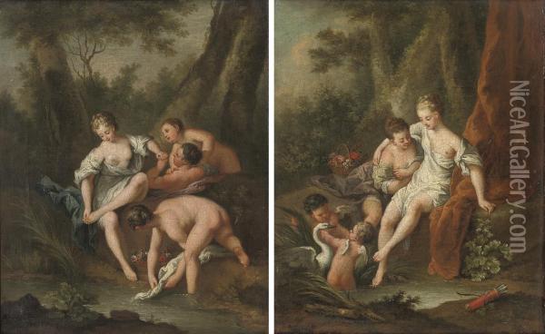 Diana Bathing Oil Painting - Jacques Charlier
