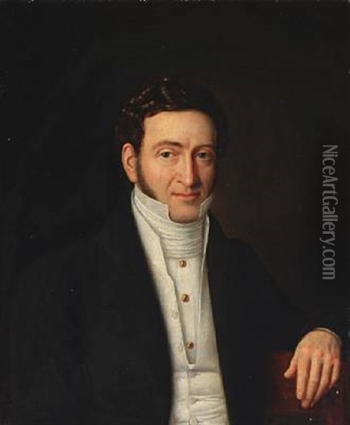 Portrait Of A Gentleman Oil Painting - Julius Friedlaender