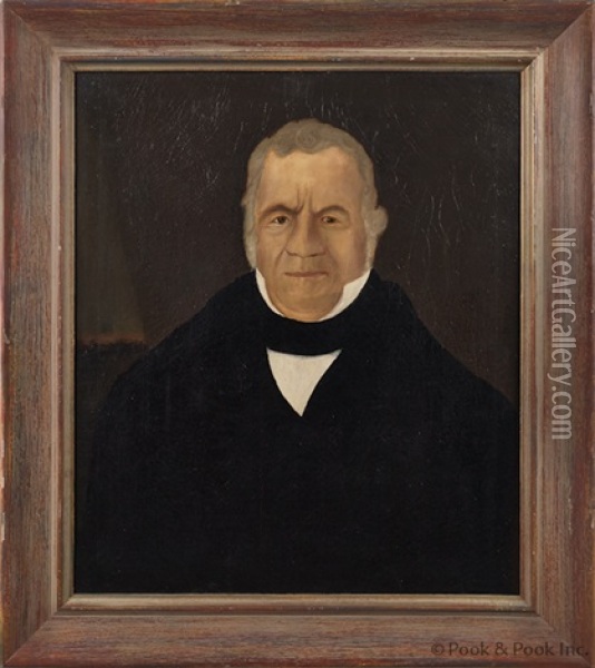 Portrait Of A Gentleman Oil Painting - Joshua Johnson