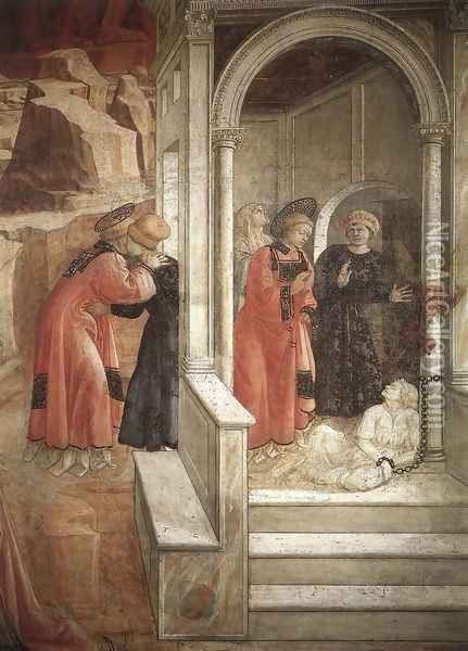 Disputation in the Synagogue (detail-2) 1452-65 Oil Painting - Fra Filippo Lippi