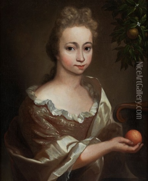Wohl Louise Leopoldina Von Nassau-dietz Oil Painting - Arnold Boonen