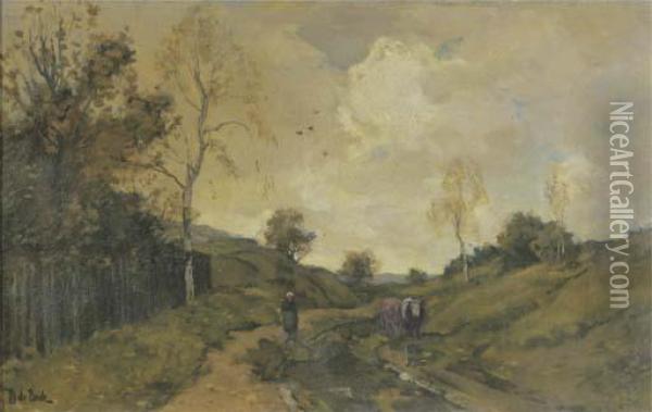 Na De Regen: After The Rain Oil Painting - Theophile Emile Achille De Bock