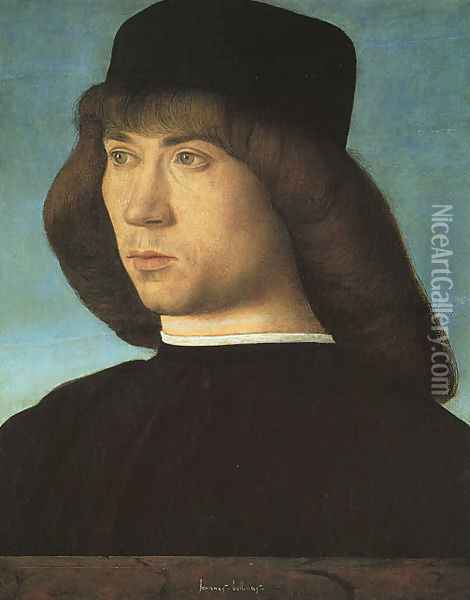 Portrait of a Young Man c. 1500 2 Oil Painting - Giovanni Bellini
