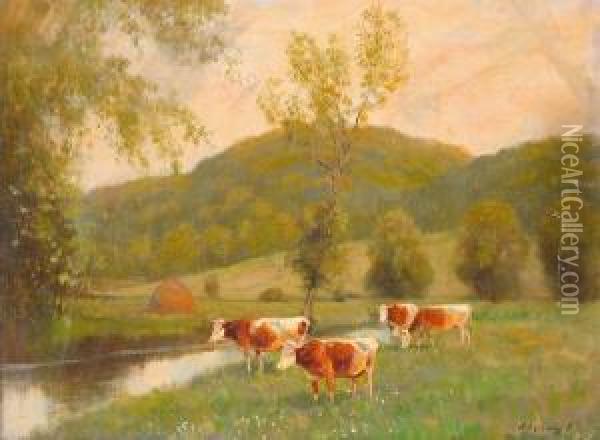 Delelo Joszagok Oil Painting - Ferenc Olgyay