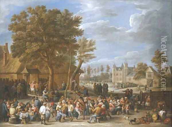 A village kermesse Oil Painting - David III Teniers