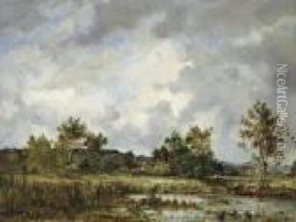 La Mare Oil Painting - E. Rousseau
