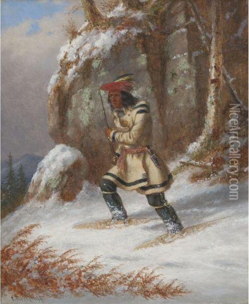 Indian Hunter Oil Painting - Cornelius Krieghoff