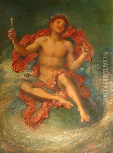 Idle Child of Fancy, 1885 Oil Painting - George Frederick Watts