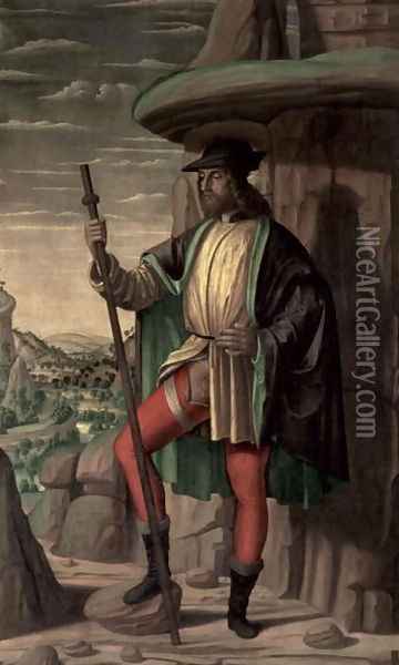 St. Roch Oil Painting - Giovanni Santi or Sanzio