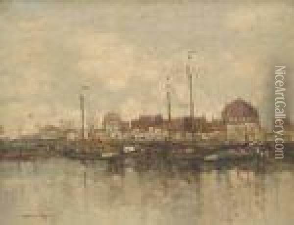 Port Inholland Oil Painting - William Alfred Gibson