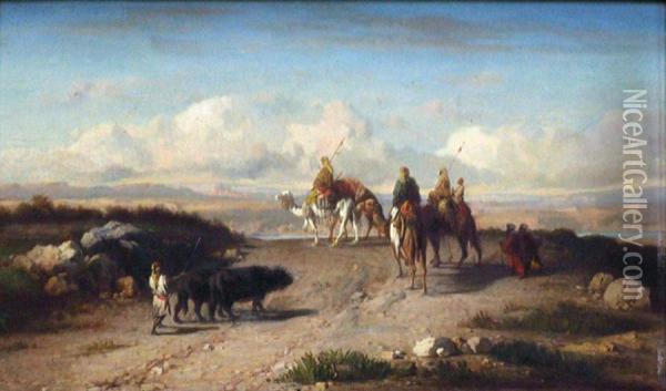 La Caravane Oil Painting - Etienne Billet