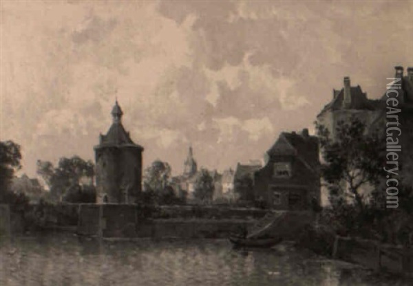 A View In Enkhuizen Oil Painting - Gerard Delfgaauw