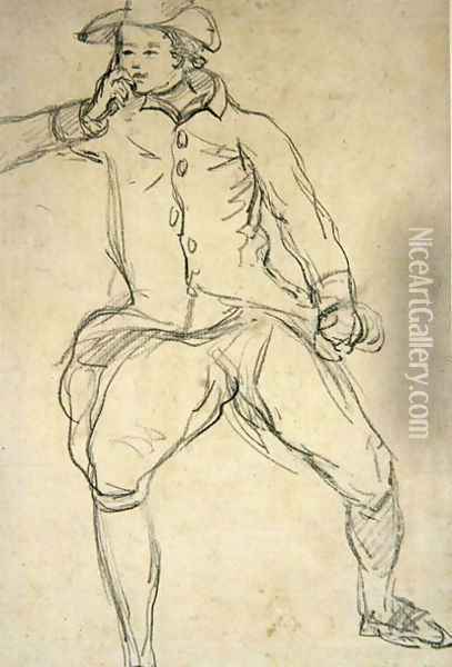 Sketch of a Man Oil Painting - Thomas Rowlandson