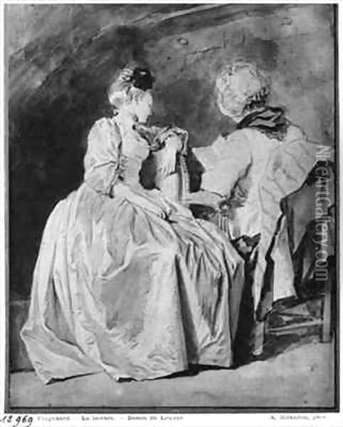 Reading Oil Painting - Jean-Honore Fragonard