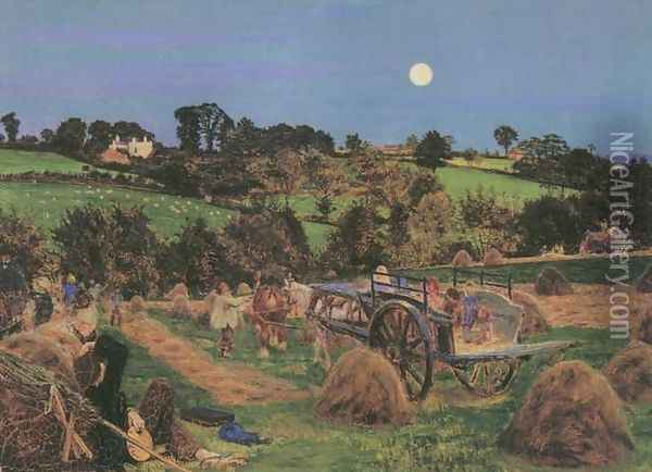 The Hayfield Oil Painting - Ford Madox Brown