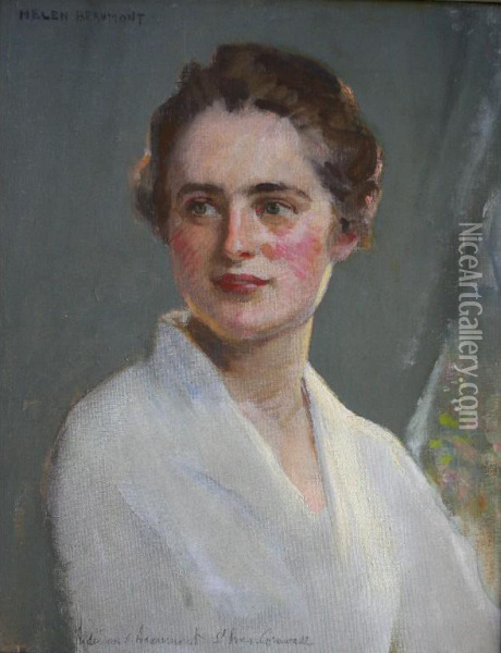 Portrait Of Helen Beaumont Oil Painting - Frederick Samuel Beaumont