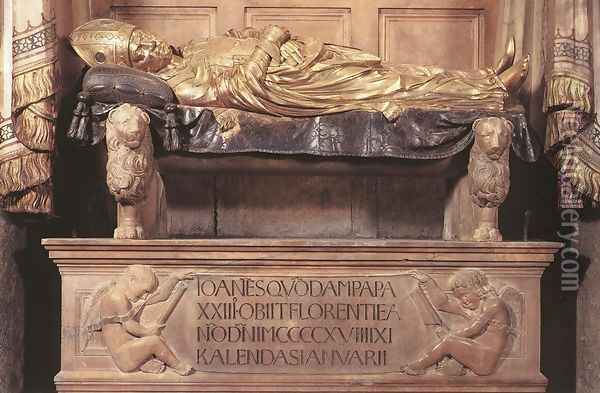 Funeral Monument to John XXIII (detail) Oil Painting - Donatello