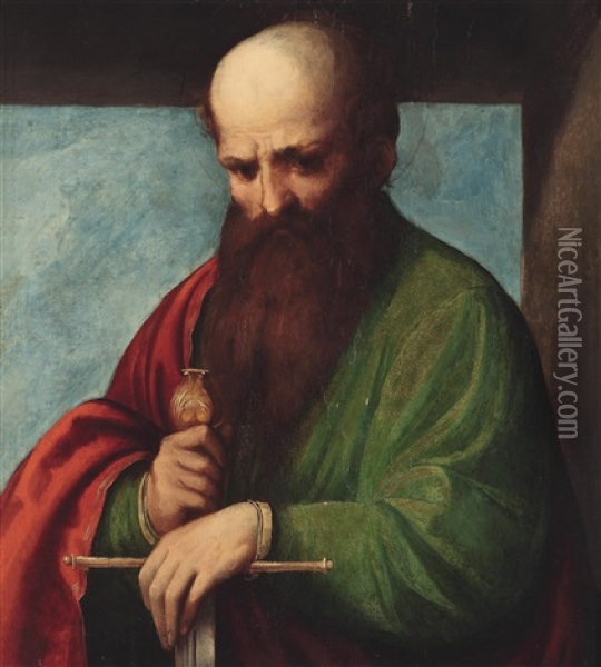 Der Heilige Paulus Oil Painting -  Romanino (Girolamo Romani)