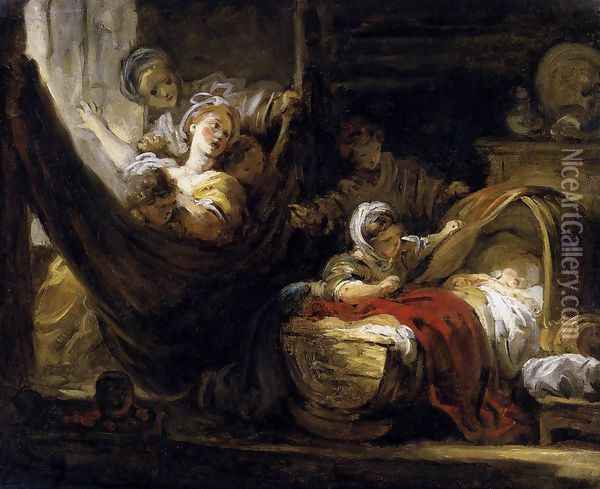 The Cradle 1761-65 Oil Painting - Jean-Honore Fragonard