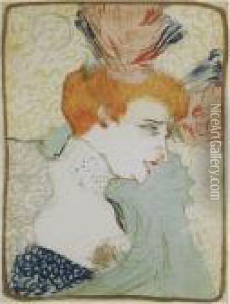 Mademoiselle Marcelle Lender En Buste Oil Painting - Henri De Toulouse-Lautrec