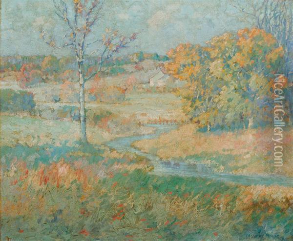 Brook At Old Lyme, Conn. Oil Painting - Maurice Braun