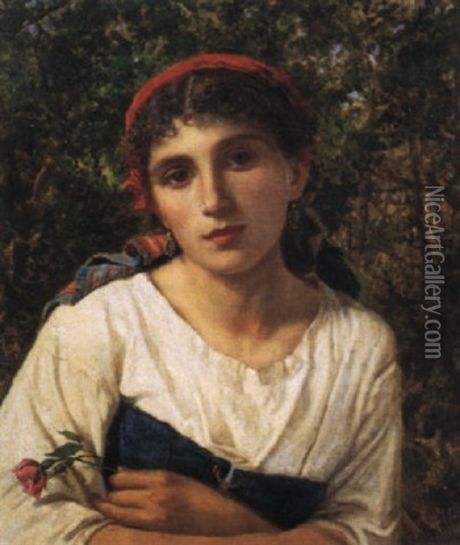 Rosa Oil Painting - Sophie Anderson