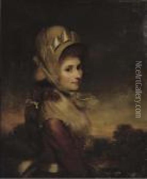 Portrait Of A Lady, Possibly Miss Kelly Oil Painting - Sir William Beechey