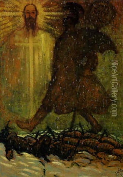 Spirits Of Christmas - No Man's Land Oil Painting - James Edward Hervey MacDonald