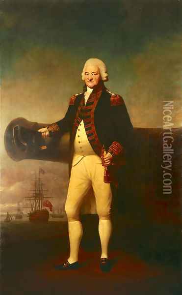 Sir Peter Parker Bt, 1721-1811, Admiral of the Fleet Oil Painting - Lemuel-Francis Abbott