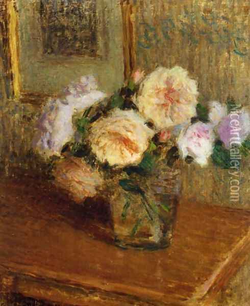 Vase of Roses Oil Painting - Ernest Joseph Laurent