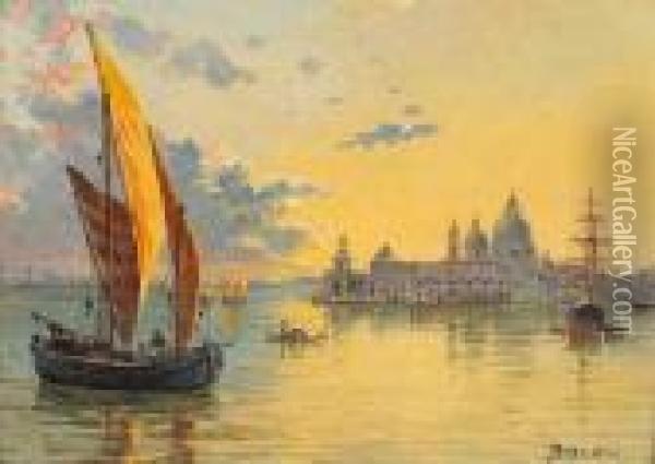 St Mark's And The Grand Canal, Venice Oil Painting - Antonietta Brandeis