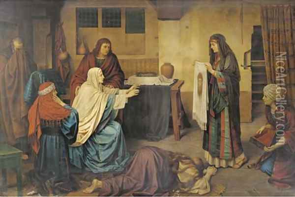 Pilgrims' prayers before Christian relics Oil Painting - Joseph Jansen